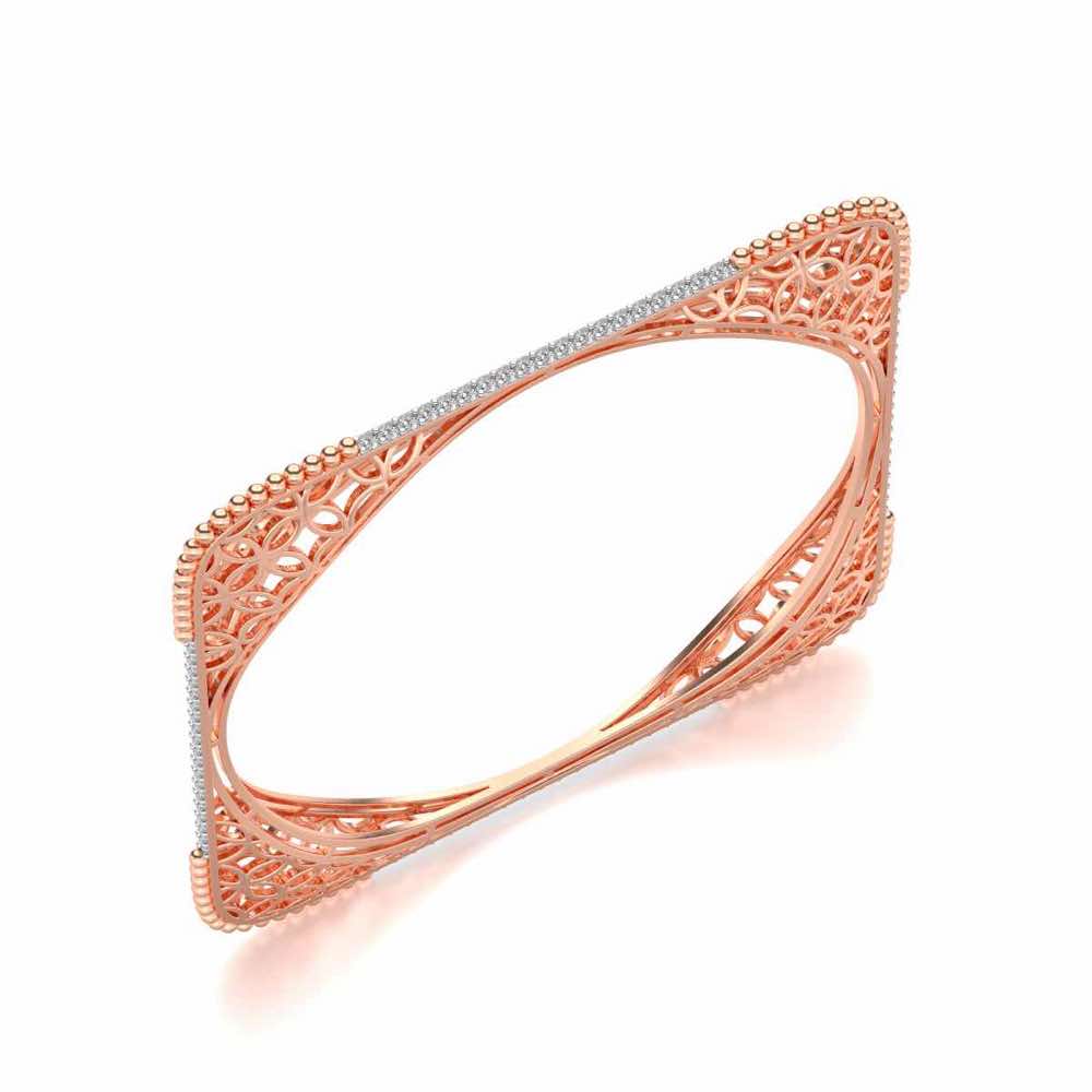 Izar Silver Bangles - Rose Gold - Image 1