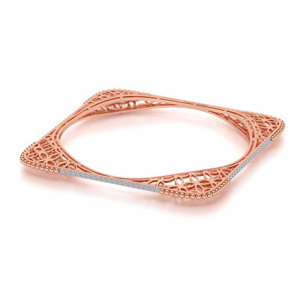 Izar Silver Bangles - Rose Gold - Image 2