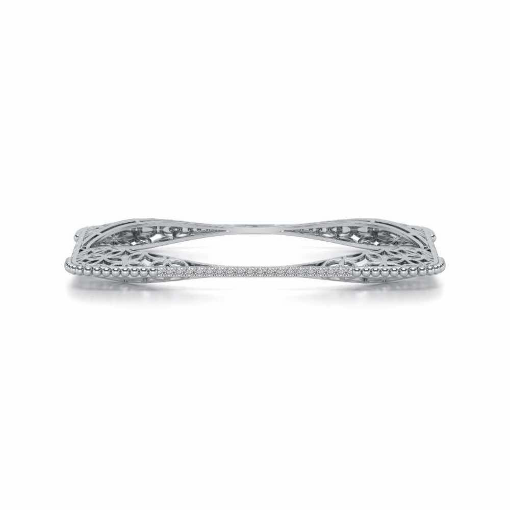 Izar Silver Bangles - White Gold - Image 4