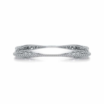 Izar Silver Bangles - White Gold - Image 4