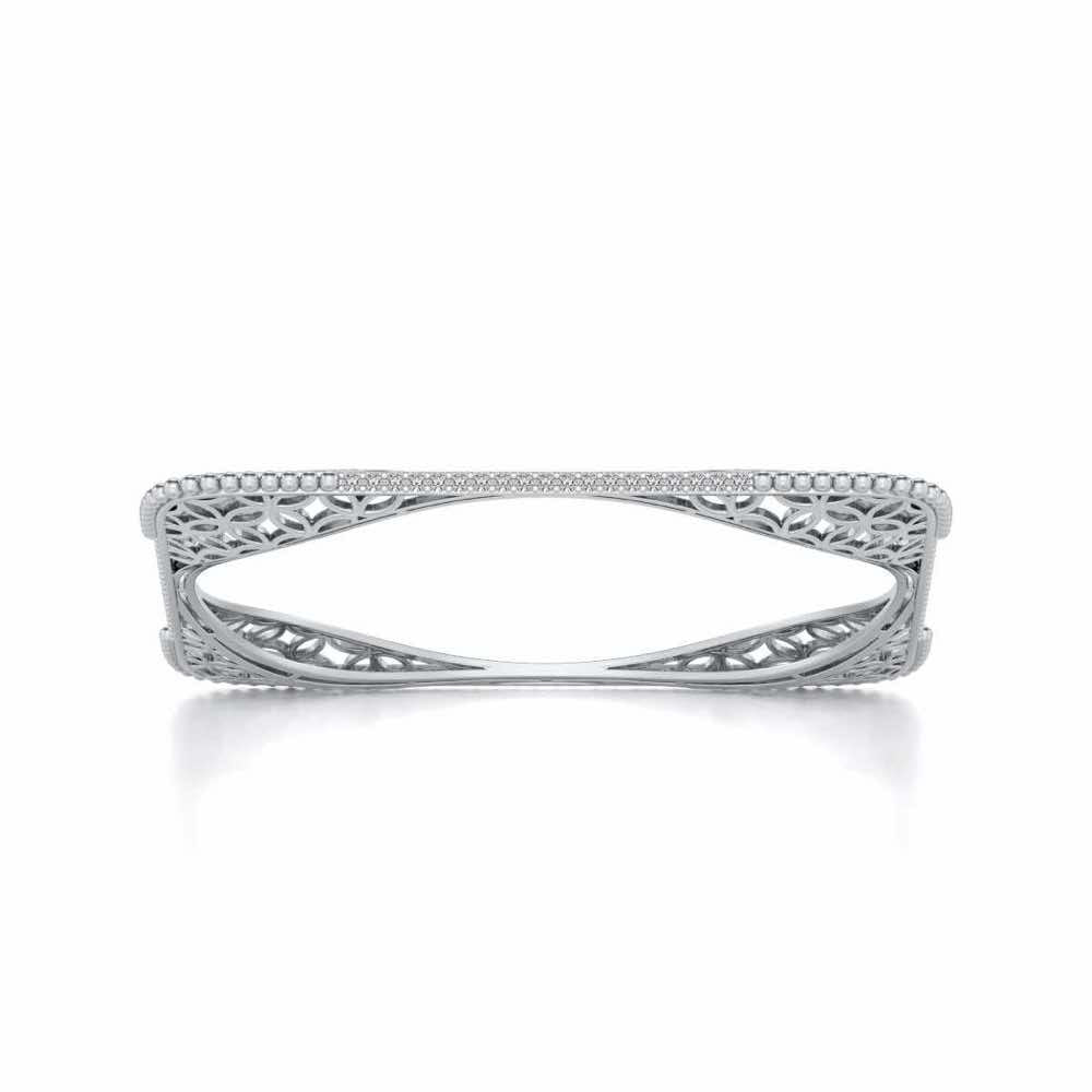 Izar Silver Bangles - White Gold - Image 5