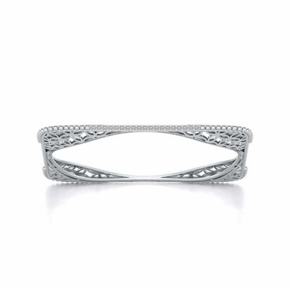Izar Silver Bangles - White Gold - Image 5