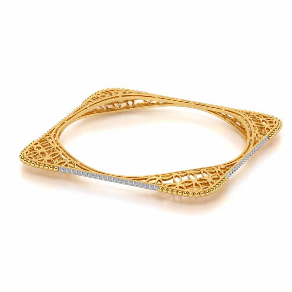 Izar Silver Bangles - Yellow Gold - Image 2