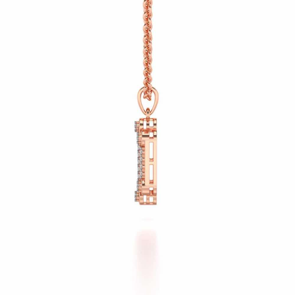 Izna Silver Pendant - Rose Gold - Image 3