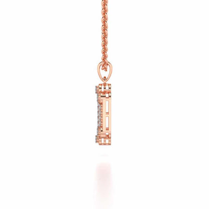 Izna Silver Pendant - Rose Gold - Image 3