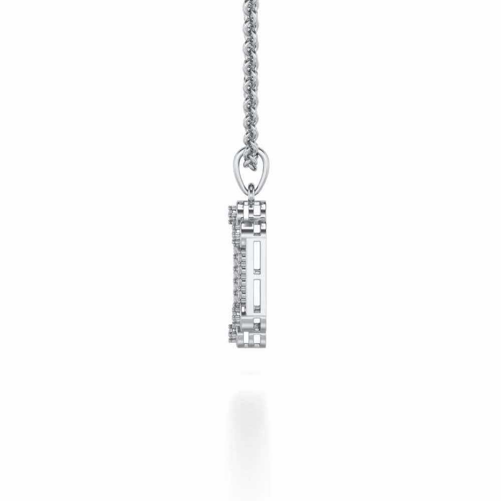 Izna Silver Pendant - White Gold - Image 3