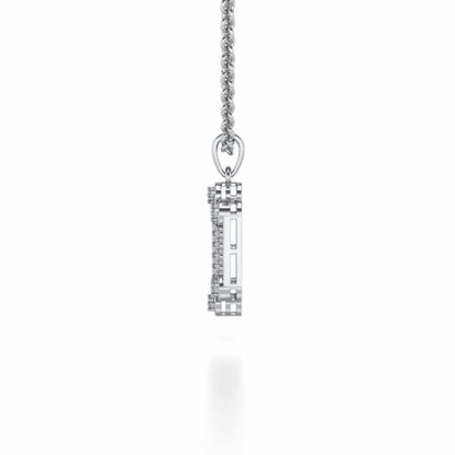 Izna Silver Pendant - White Gold - Image 3
