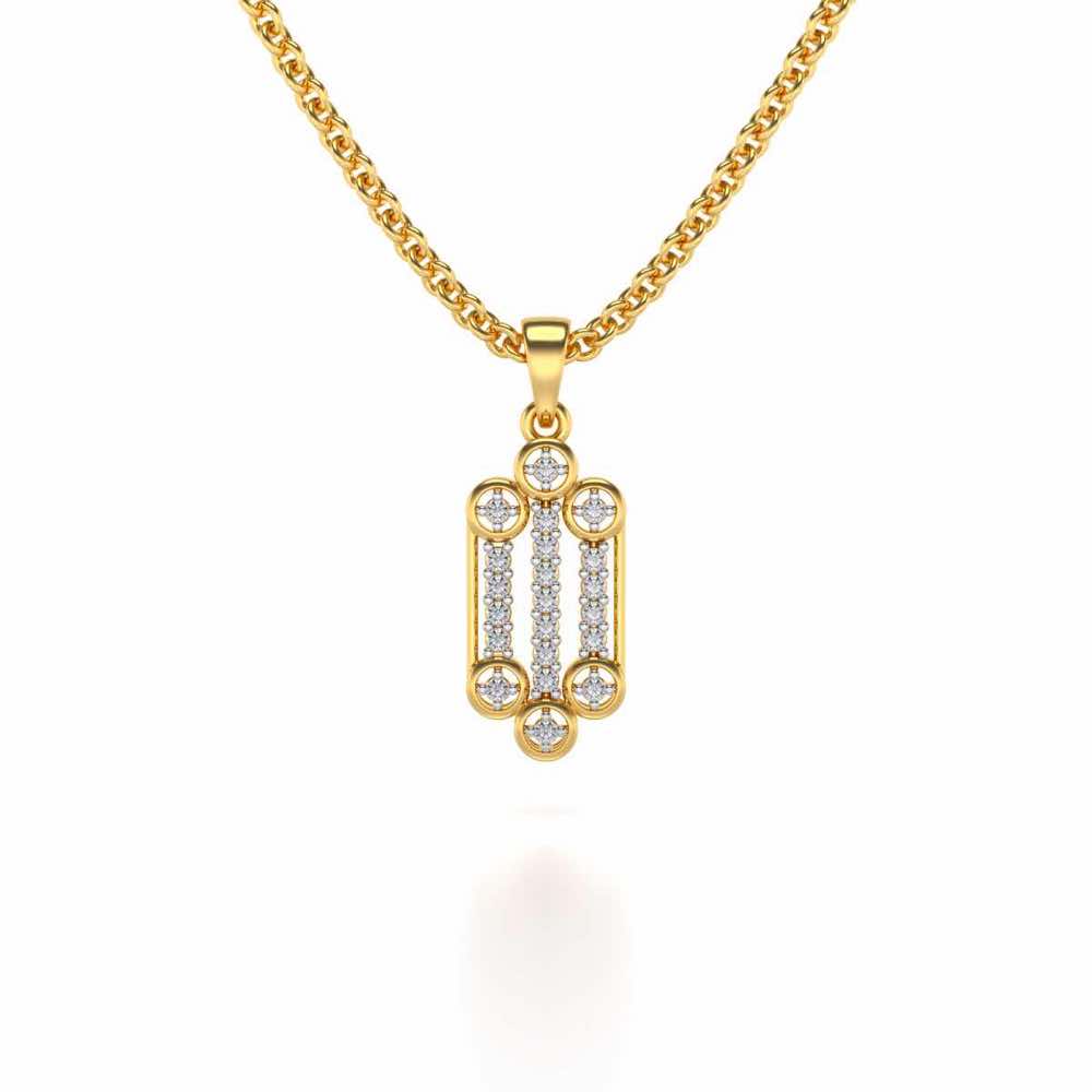 Izna Silver Pendant - Yellow Gold - Image 1