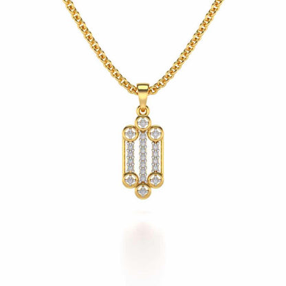 Izna Silver Pendant - Yellow Gold - Image 1