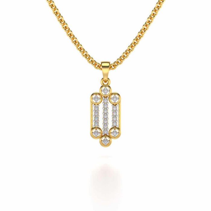 Izna Silver Pendant - Yellow Gold - Image 1