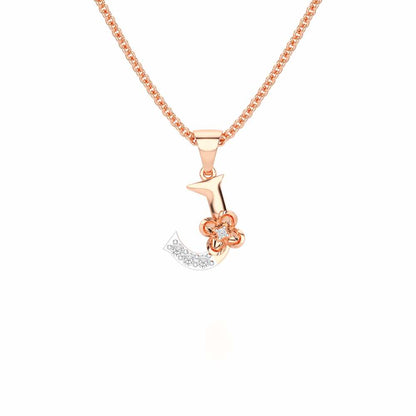 J-Glint Silver Pendant - Rose Gold - Image 1