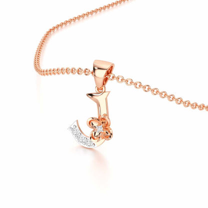 J-Glint Silver Pendant - Rose Gold - Image 2