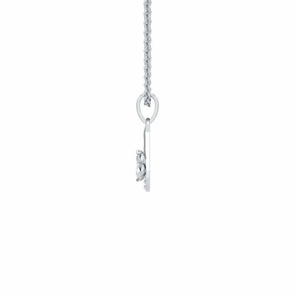 J-Glint Silver Pendant - White Gold - Image 3