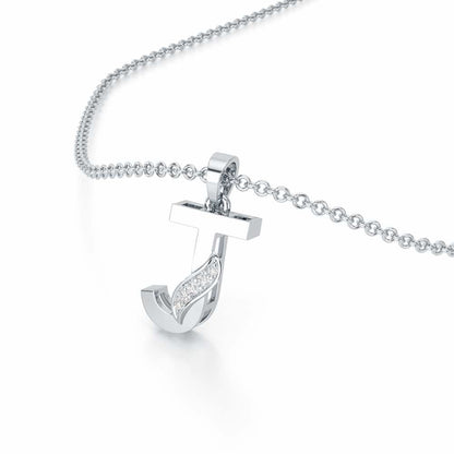 J-Spark Silver Pendant - White Gold - Image 2