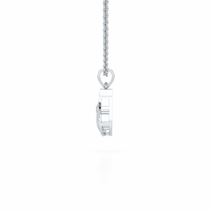 J-Spark Silver Pendant - White Gold - Image 3