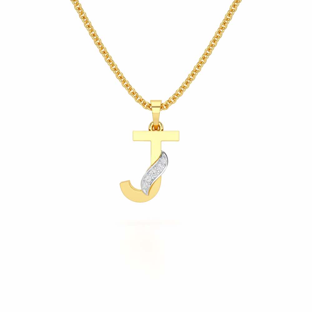 J-Spark Silver Pendant - Yellow Gold - Image 1