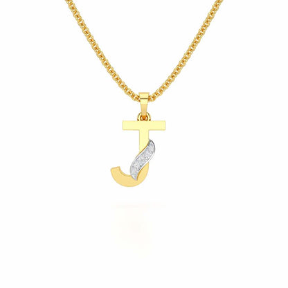 J-Spark Silver Pendant - Yellow Gold - Image 1
