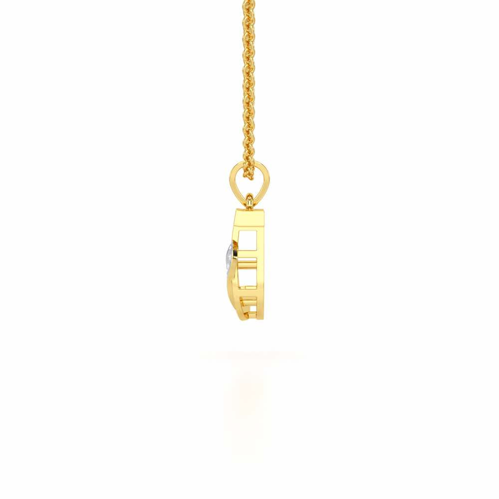 J-Spark Silver Pendant - Yellow Gold - Image 3