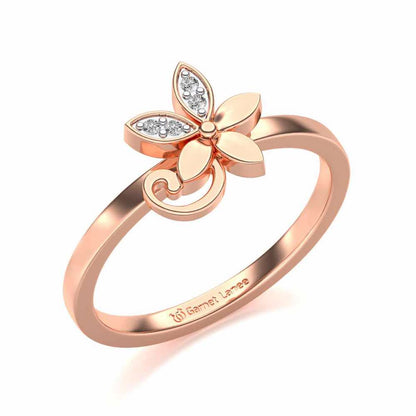 Jasmine Glow Silver Ring - Rose Gold - Image 1