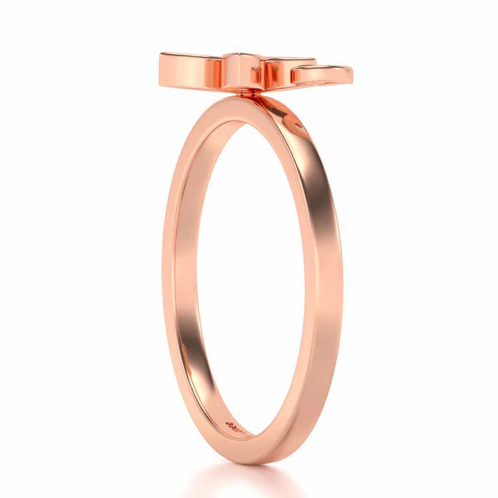 Jasmine Glow Silver Ring - Rose Gold - Image 3