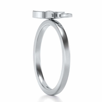 Jasmine Glow Silver Ring - White Gold - Image 3