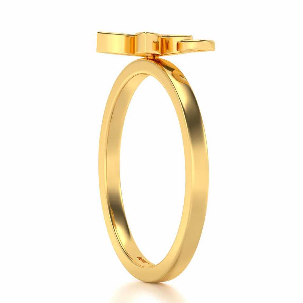 Jasmine Glow Silver Ring - Yellow Gold - Image 3