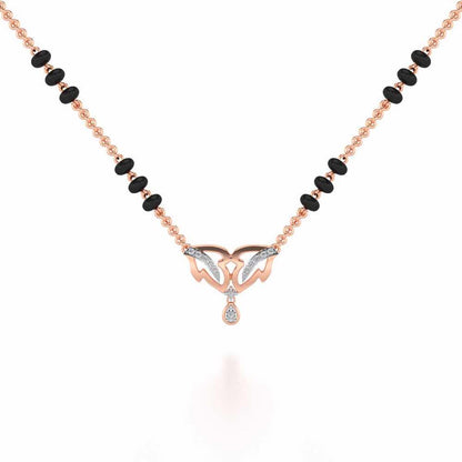 Jeevan Silver Mangalsutra - Rose Gold - Image 1