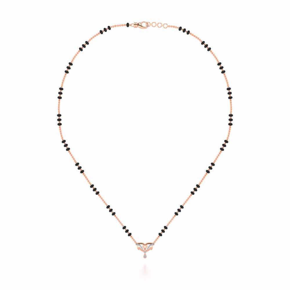 Jeevan Silver Mangalsutra - Rose Gold - Image 3