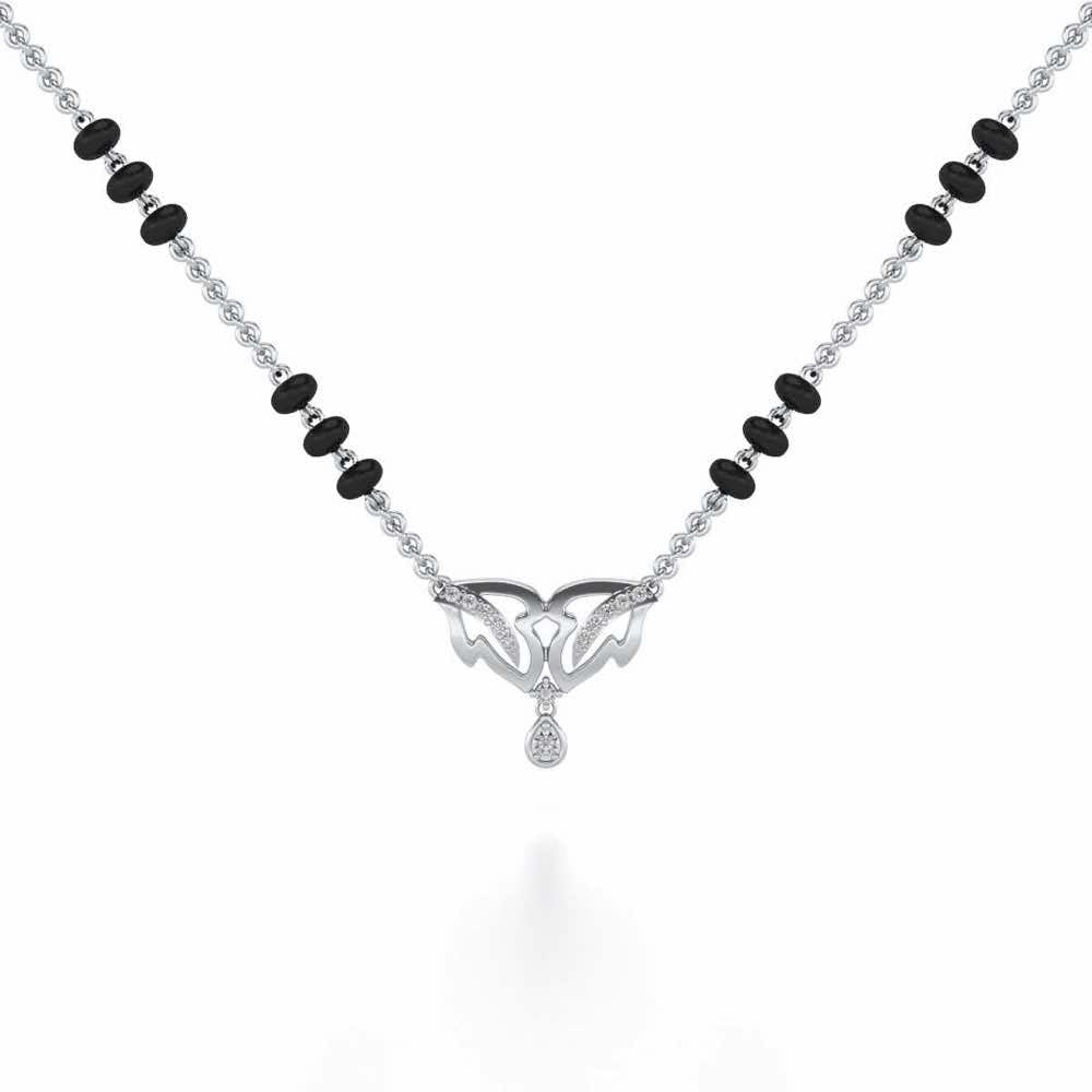 Jeevan Silver Mangalsutra - White Gold - Image 1