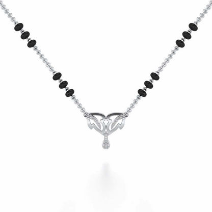 Jeevan Silver Mangalsutra - White Gold - Image 1