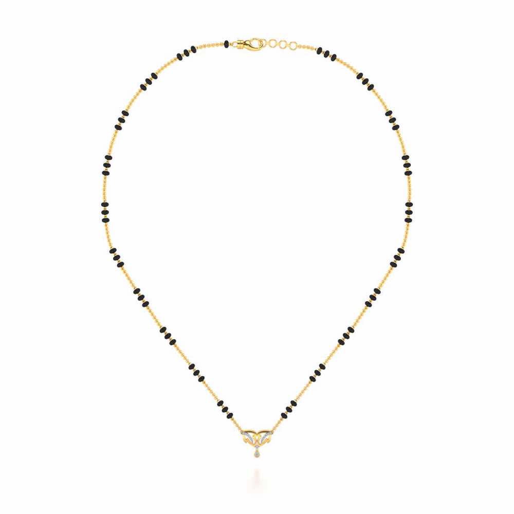 Jeevan Silver Mangalsutra - Yellow Gold - Image 3