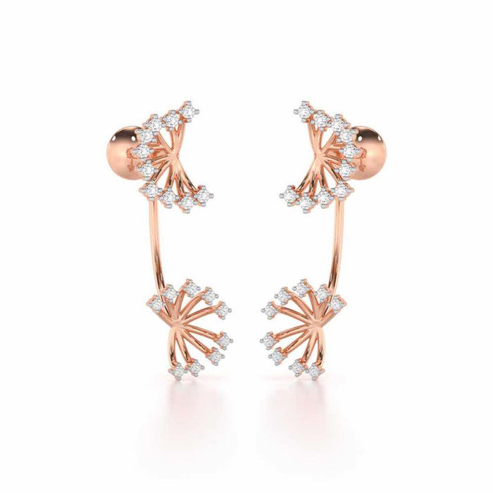 Jewel Jamboree Silver Drop Earrings - Rose Gold - Image 1