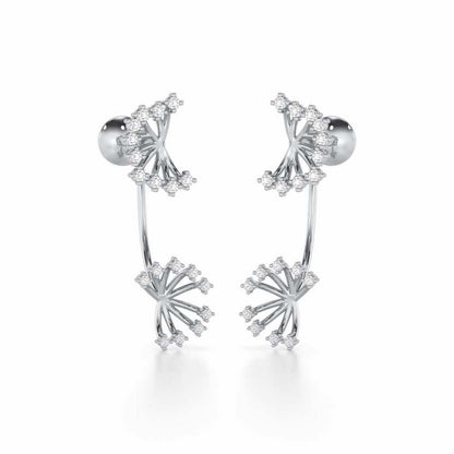 Jewel Jamboree Silver Drop Earrings - White Gold - Image 1