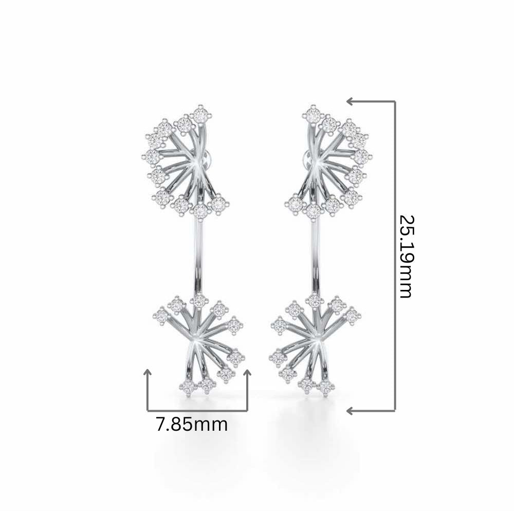 Jewel Jamboree Silver Drop Earrings - White Gold - Image 2