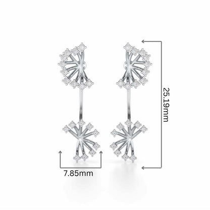Jewel Jamboree Silver Drop Earrings - White Gold - Image 2