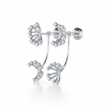 Jewel Jamboree Silver Drop Earrings - White Gold - Image 3