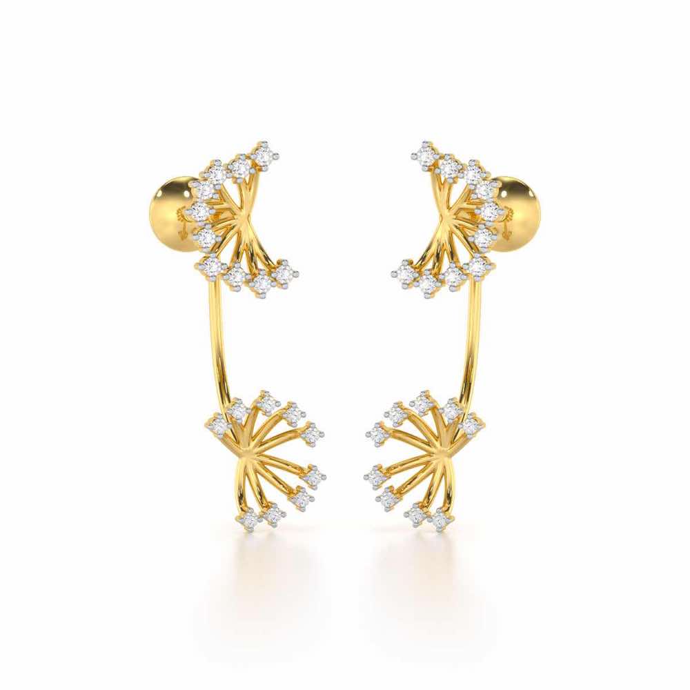 Jewel Jamboree Silver Drop Earrings - Yellow Gold - Image 1