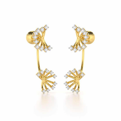 Jewel Jamboree Silver Drop Earrings - Yellow Gold - Image 1