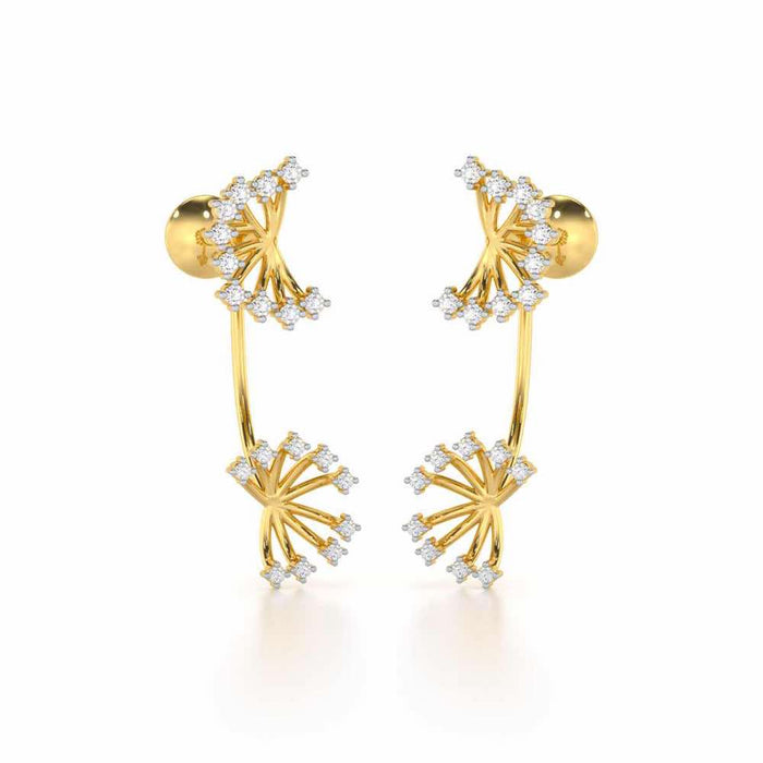 Jewel Jamboree Silver Drop Earrings - Yellow Gold - Image 1