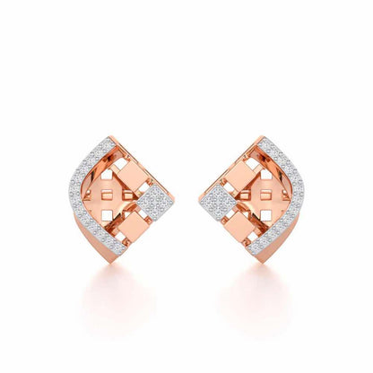 Joyful Cadence Silver Earrings - Rose Gold - Image 1