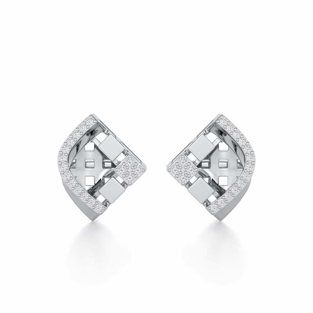 Joyful Cadence Silver Earrings - White Gold - Image 1
