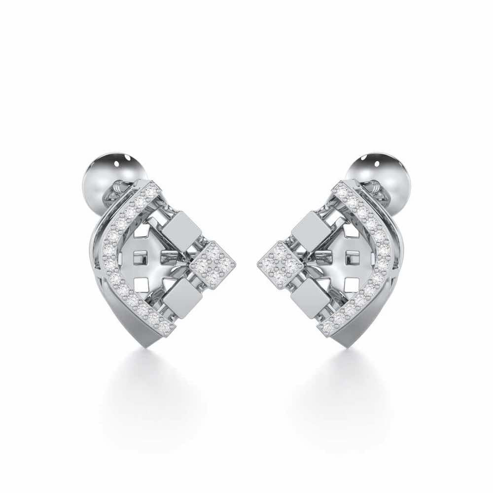 Joyful Cadence Silver Earrings - White Gold - Image 2