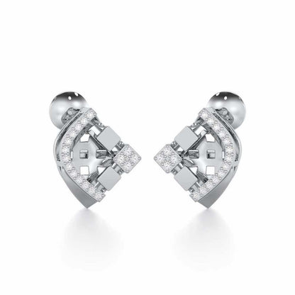 Joyful Cadence Silver Earrings - White Gold - Image 2