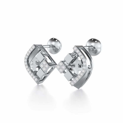 Joyful Cadence Silver Earrings - White Gold - Image 3