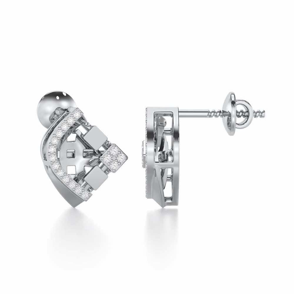 Joyful Cadence Silver Earrings - White Gold - Image 4