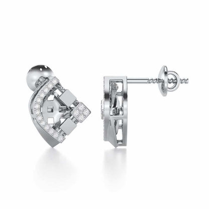 Joyful Cadence Silver Earrings - White Gold - Image 4