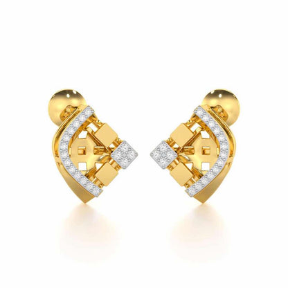 Joyful Cadence Silver Earrings - Yellow Gold - Image 2