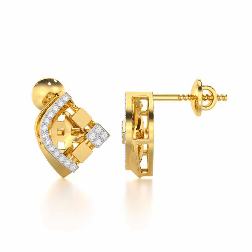 Joyful Cadence Silver Earrings - Yellow Gold - Image 4