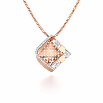 Joyful Cadence Silver Pendant - Rose Gold - Image 1