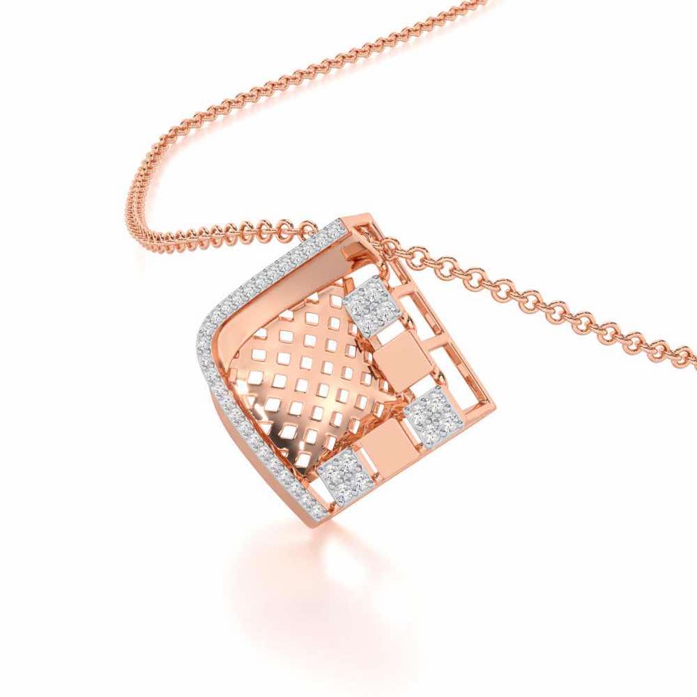 Joyful Cadence Silver Pendant - Rose Gold - Image 2